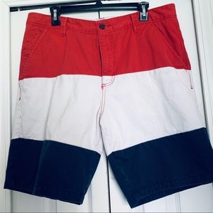 Hawkings McGill slim/chino red white blue short 34
